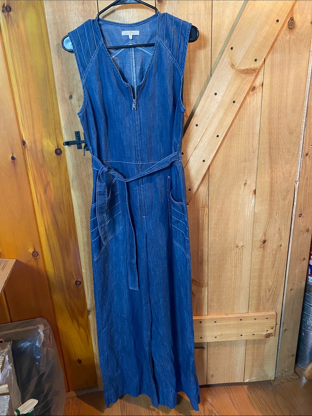 7 for all mankind denim pant jumpsuit